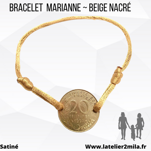 Bracelet Marianne ~ Beige Nacré