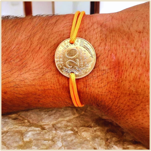 🍊 Bracelet “Marianne Orange” – L’énergie vintage (1962–2000)