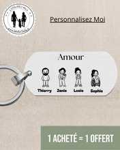 Charger l'image dans la galerie, Porte-clefs famille personnalisé : Amour