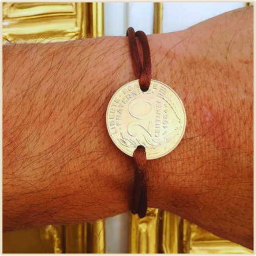 🤎 Bracelet “Marianne Chocolat” – L’élégance naturelle (1962–2000)