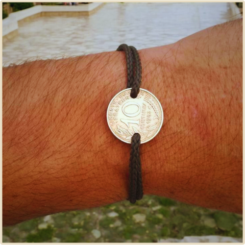 🌿 Bracelet “Petite Marianne Kaki” – L’authenticité française (1962–2000)