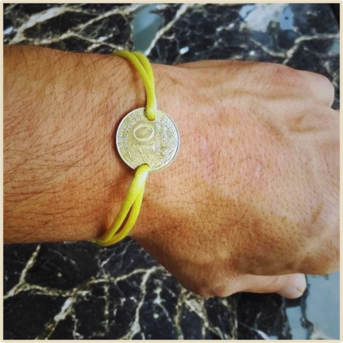 🌼 Bracelet “Petite Marianne Safran” – Le charme du soleil vintage (1962–2000)
