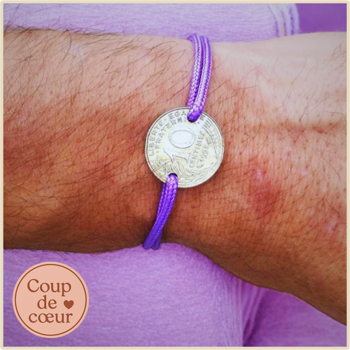 💜 Bracelet “Petite Marianne Violet” – Le charme rétro (1962–2000)