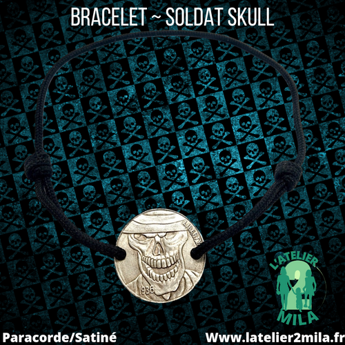 Bracelet ~ Soldat skulls
