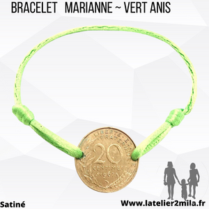 Bracelet Marianne ~ Vert anis