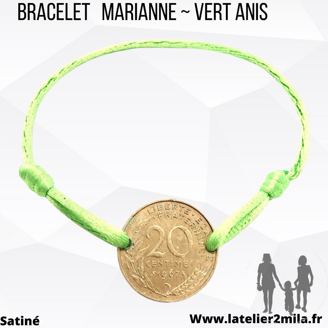 Bracelet Marianne ~ Vert anis