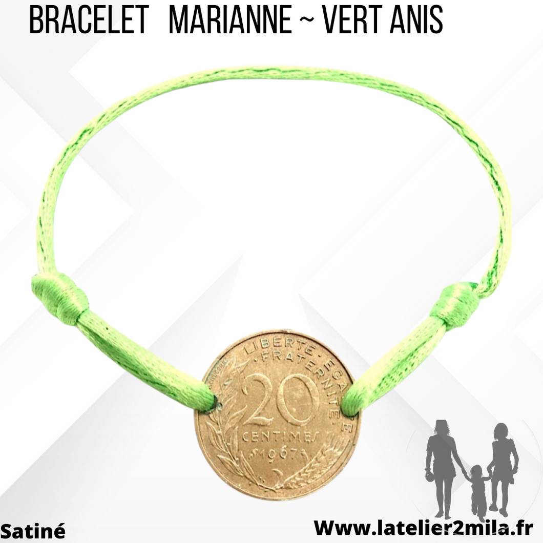 Bracelet Marianne ~ Vert Anis