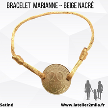 Charger l&#39;image dans la galerie, Bracelet Marianne ~ Beige Nacré 1962-2000