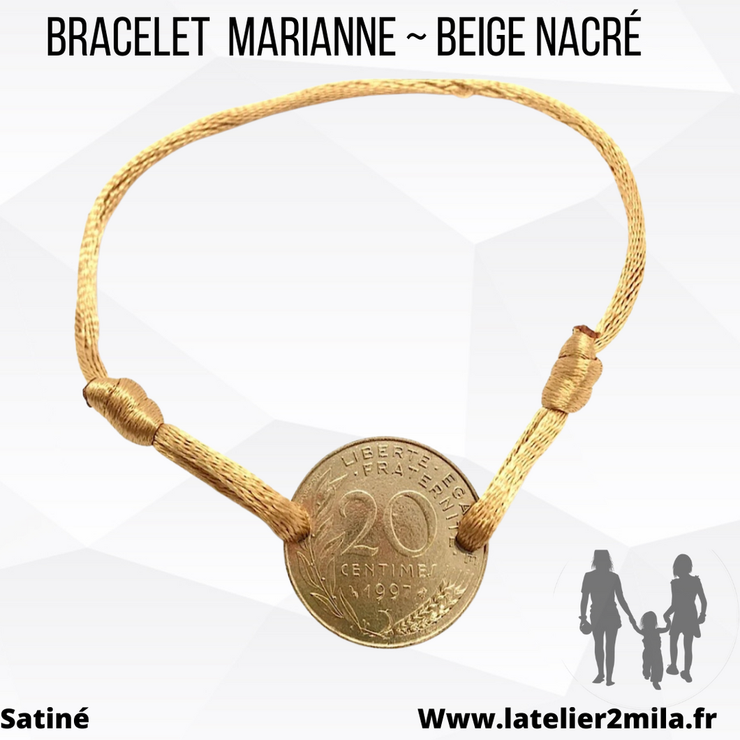 Bracelet Marianne ~ Beige Nacré