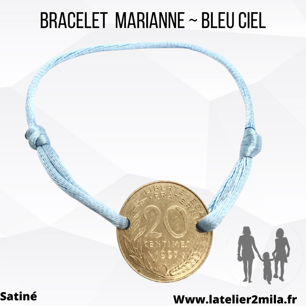 Bracelet Marianne ~ Bleu ciel