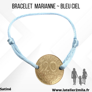 Bracelet Marianne ~ Bleu ciel